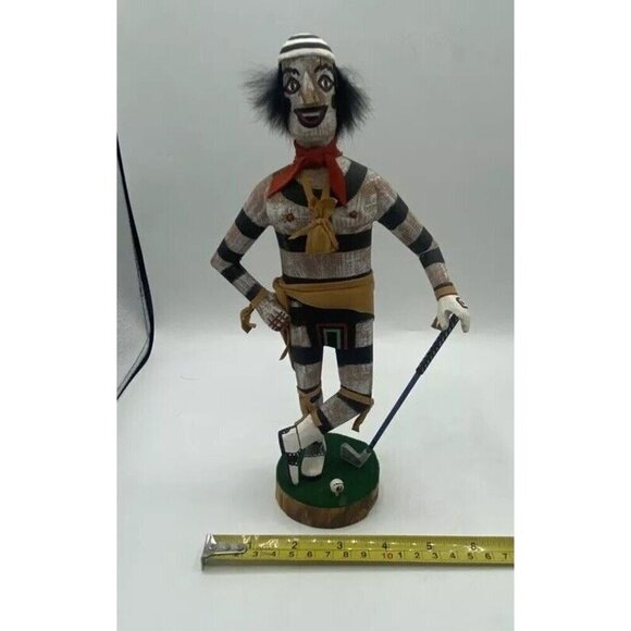 Hopi Kachina Doll Hano Clown Golfer Golf Signed F. Begay Native  American READ - Picture 6 of 13